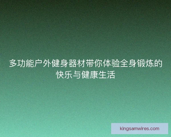 多功能户外健身器材带你体验全身锻炼的快乐与健康生活 多功能户外健身器材带你体验全身锻炼的快乐与健康生活